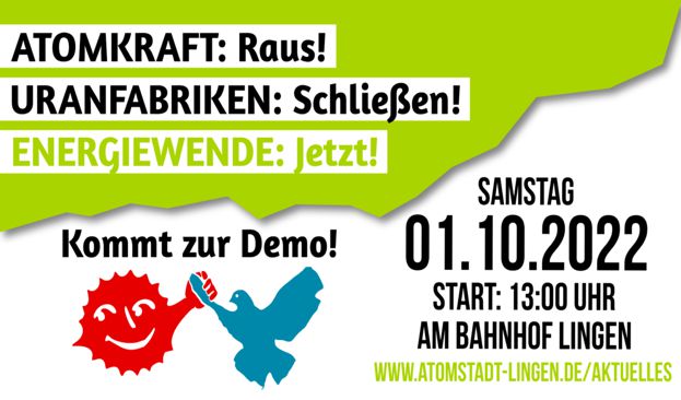 Für die sofortige Stilllegung aller Atomanlagen - 1.10.2022: Demo in Lingen | RNAnews.eu